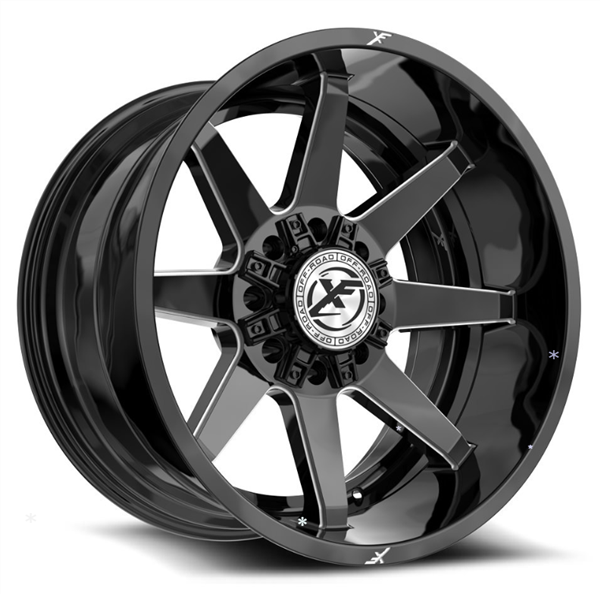 XF Off-Road XF-236 20x10 8x165.1 8x170 -12 Cb 125.2 Gloss Black & Milled