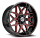 XF Off-Road XF-238 17x9 6x135 6x139.7 +12 Cb 106.4 Gloss Black & Red Milled