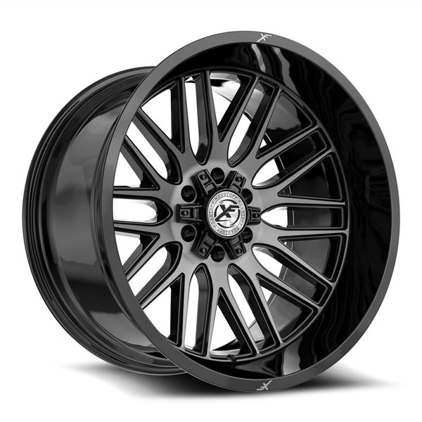 XF Off-Road XF-240 17x9 6x135 6x139.7 0 Cb 106.4 Gloss Black & Brushed Double Dark Tint