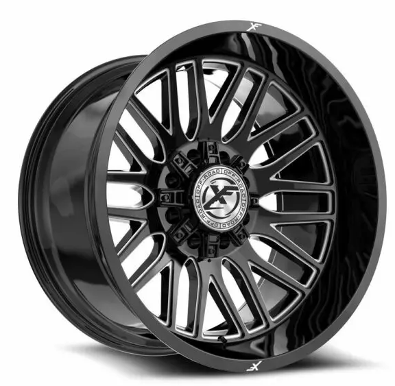XF Off-Road XF-240 20x10 8x165.1 8x170 -12 Cb 125.2 Gloss Black & Milled